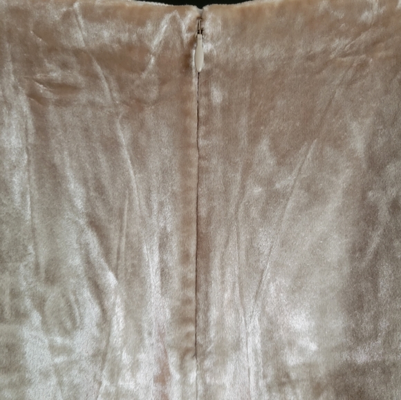 VINCE Velvet Paneled Midi Skirt Cream - Picture 4 of 13
